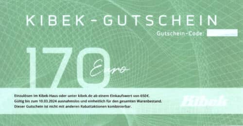  Gutschein Rabatt Code Kibek 170€, Mindestbestellwert 650€