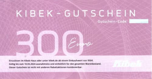  Gutschein Rabatt Code Kibek 300€, Mindestbestellwert 950€