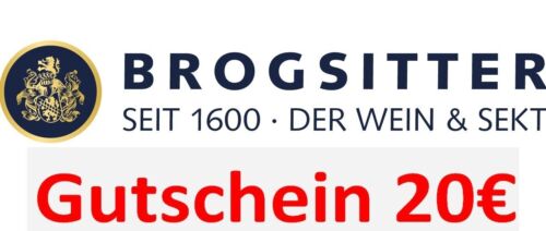 Brogsitter 20€ Gutschein Code Rabatt, MBW = 99€, schnelle Zusendung, Wein, Sekt Brogsitter 20€ Gutschein Code Rabatt, MBW = 99€, schnelle Zusendung, Wein, Sekt