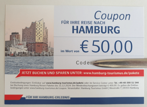  !!! HAMBURG TOURISMUS !!! Coupon Rabattcode Gutscheincode !!!