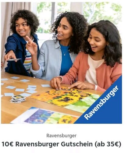  Ravensburger Gutschein Rabatt-Code 10 €, MBW 35 €, Sofortversand per Mail 