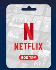 Netflix Gutschein 600TL Gutscheincode Geschenk Guthaben Tuerkei
