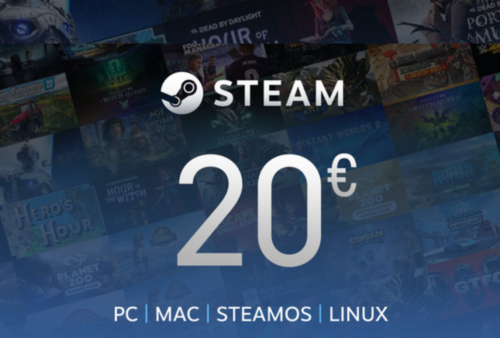  Steam  Gutschein 20€ Gutscheincode Geschenk Guthaben