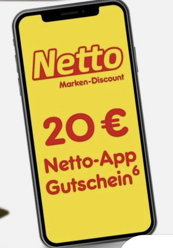  Netto 20€ Gutschein - Digitaler Rabattcode für die Netto App