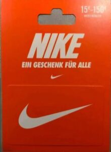 Nike 100E Gutschein Gutscheincode Guthaben Versand per eBay Nachricht