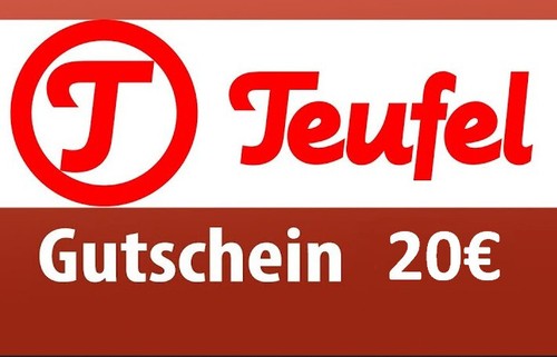 Teufel Online-Gutschein-Code 20€, schnelle Zusendung, teufel.de, MBW 199,00€ Teufel Online-Gutschein-Code 20€, schnelle Zusendung, teufel.de, MBW 199,00€