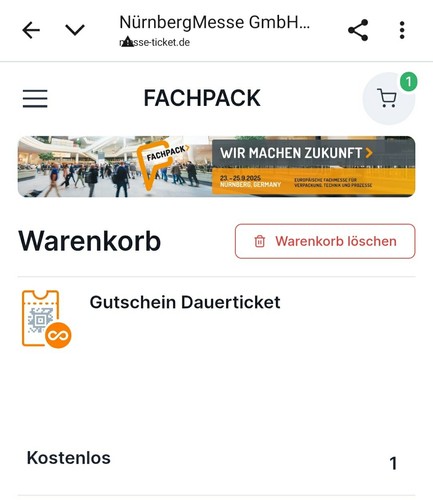  Fachpack 2025 Dauerkarte Messe Nürnberg Gutschein Code Gutscheincode Dauerticket