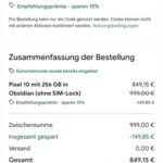 15 Rabatt Google Store auf alle Pixel Smartphones GUTSCHEIN