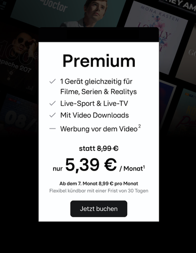 RTL Premium - 5,39€ für 6 Monate Gutschein Rabatt Code RTL Premium - 5,39€ für 6 Monate Gutschein Rabatt Code
