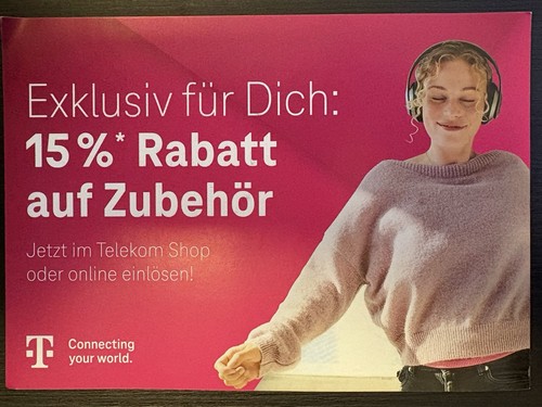  Telekom Shop 15% Rabatt Code, Gutschein auf Zubehör (z.B. für AirPods)