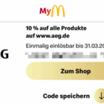 AEG Gutschein Voucher Rabatt Code 10 auf Bestellung bis 31032026