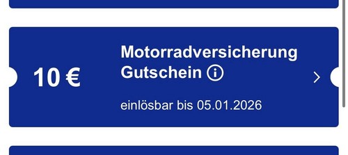  Check24 10€ Motorradversicherung Gutschein Gutscheincode (einlösbar 05.01.2026)