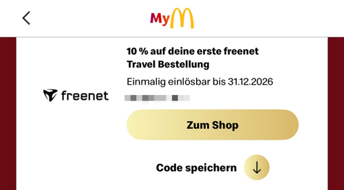  Freenet travel Gutschein Voucher Rabatt-Code 10% auf eSIM, bis 31.12.2026