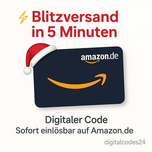  Amazon.de Gutschein Guthaben – Digitaler Code – Blitzversand innerhalb 5 Minuten