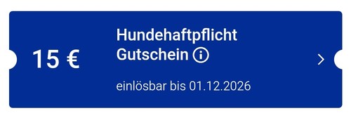 Check24 Hundehaftpflicht Gutscheincode 15€ Einlösbar bis 01.12.2026 Check24 Hundehaftpflicht Gutscheincode 15€ Einlösbar bis 01.12.2026