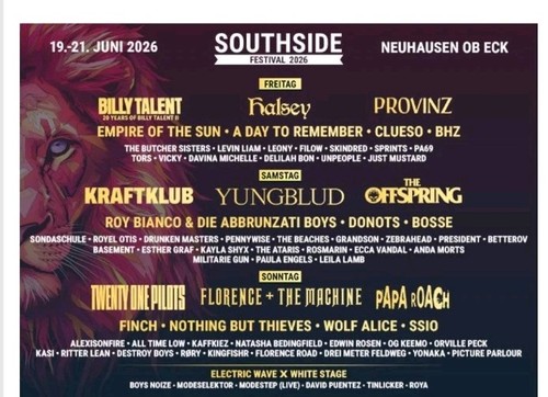 15% Rabattcode Gutschein Southside Festival 19.06.26-21.06.26 15% Rabattcode Gutschein Southside Festival 19.06.26-21.06.26