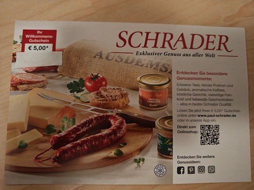  Schrader 5 Euro Sparen Rabatt Gutscheincode bis 31.05.2026