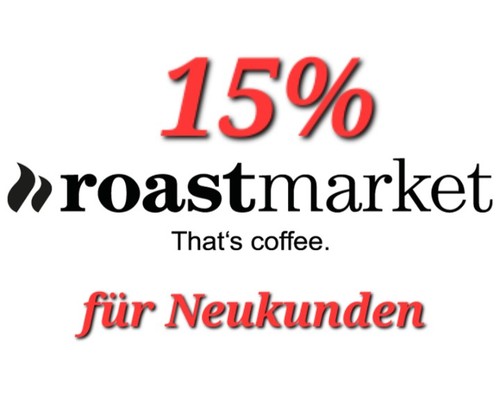  15% Gutschein roastmarket, MBW 15€, auf Kaffee & Kaffeezubehör,NEUKUNDEN ✅️