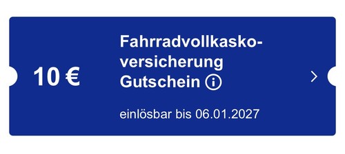  Check24 10€ Fahrradvollkaskoversicherung Gutschein Gutscheincode