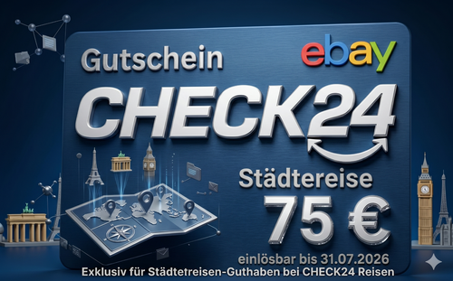  Check24 75€ Tippspiel Städtereisen (Flug + Hotel) Gutscheincode (bis 31.07.2026)