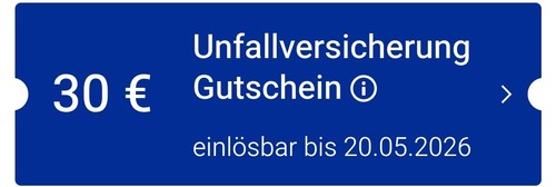  Check24 Unfallversicherung 30 € Gutschein Code  bis 20.05.2026