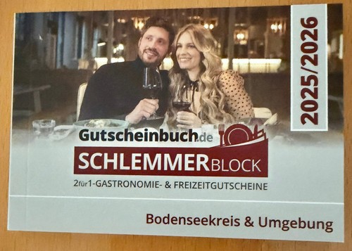  Gutscheinbuch Schlemmerblock 2025/2026: Bodenseekreis & Umgebung mit Code